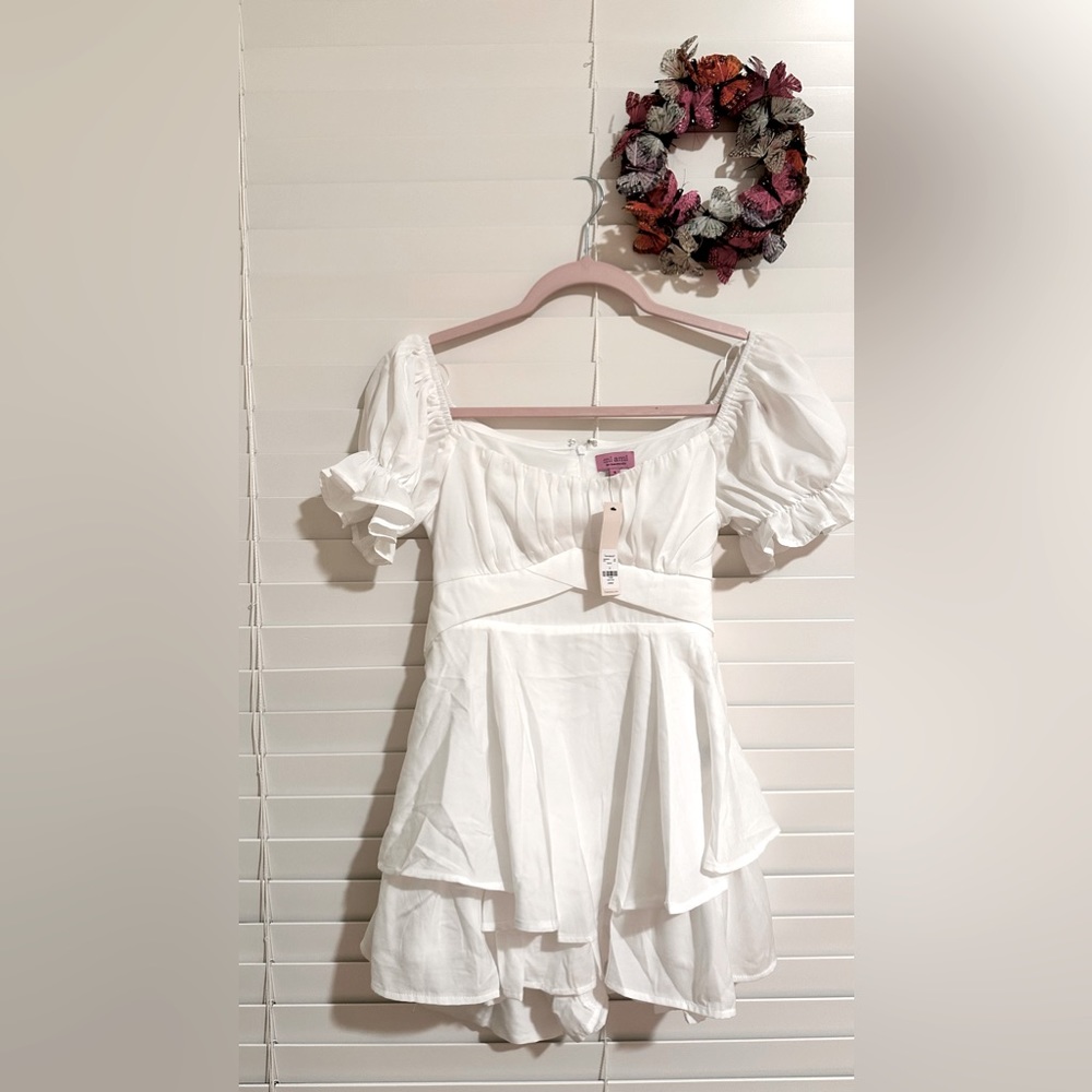 Gena Satin Tie Back Romper